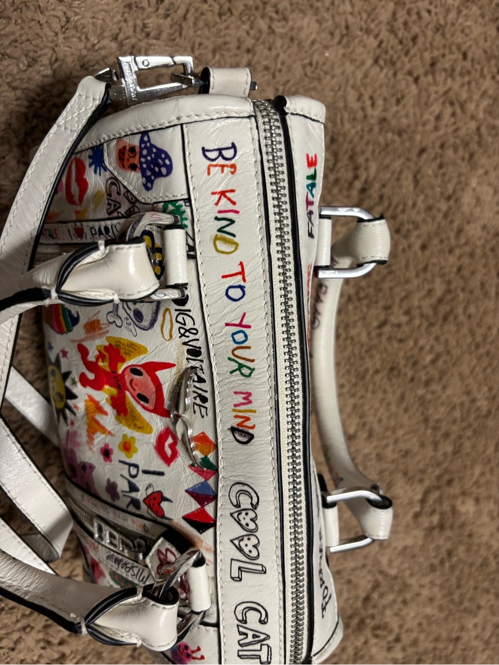 Zadig & Voltaire White Sunny #2 purse RARE - Picture 4 of 9